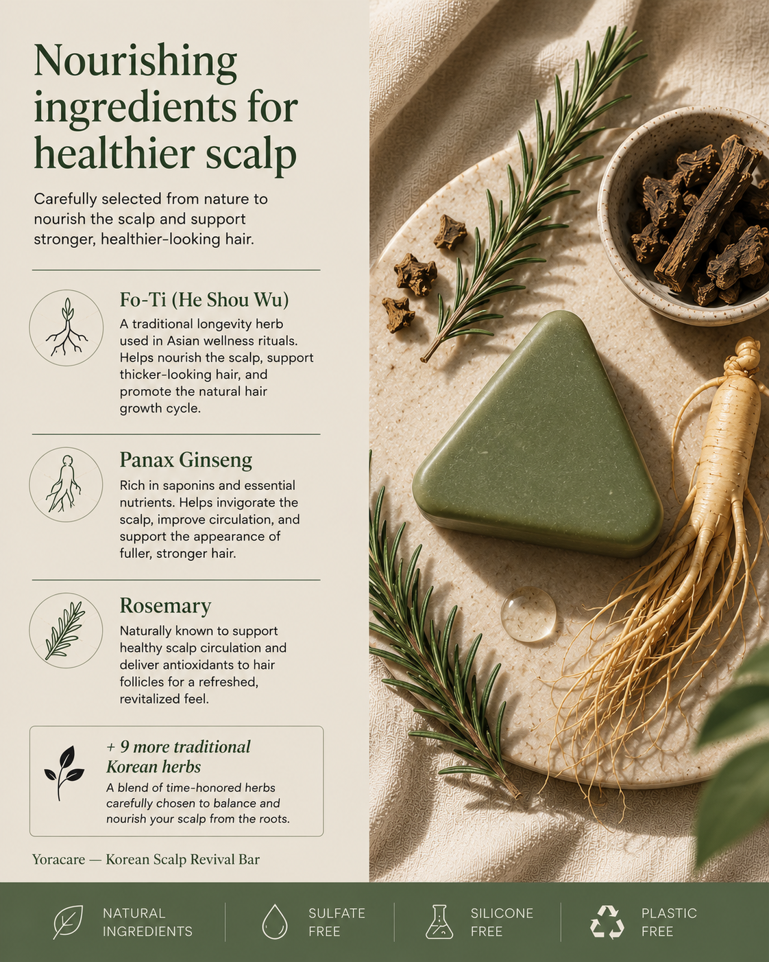 Korean Botanical Scalp Care Shampoo Bar