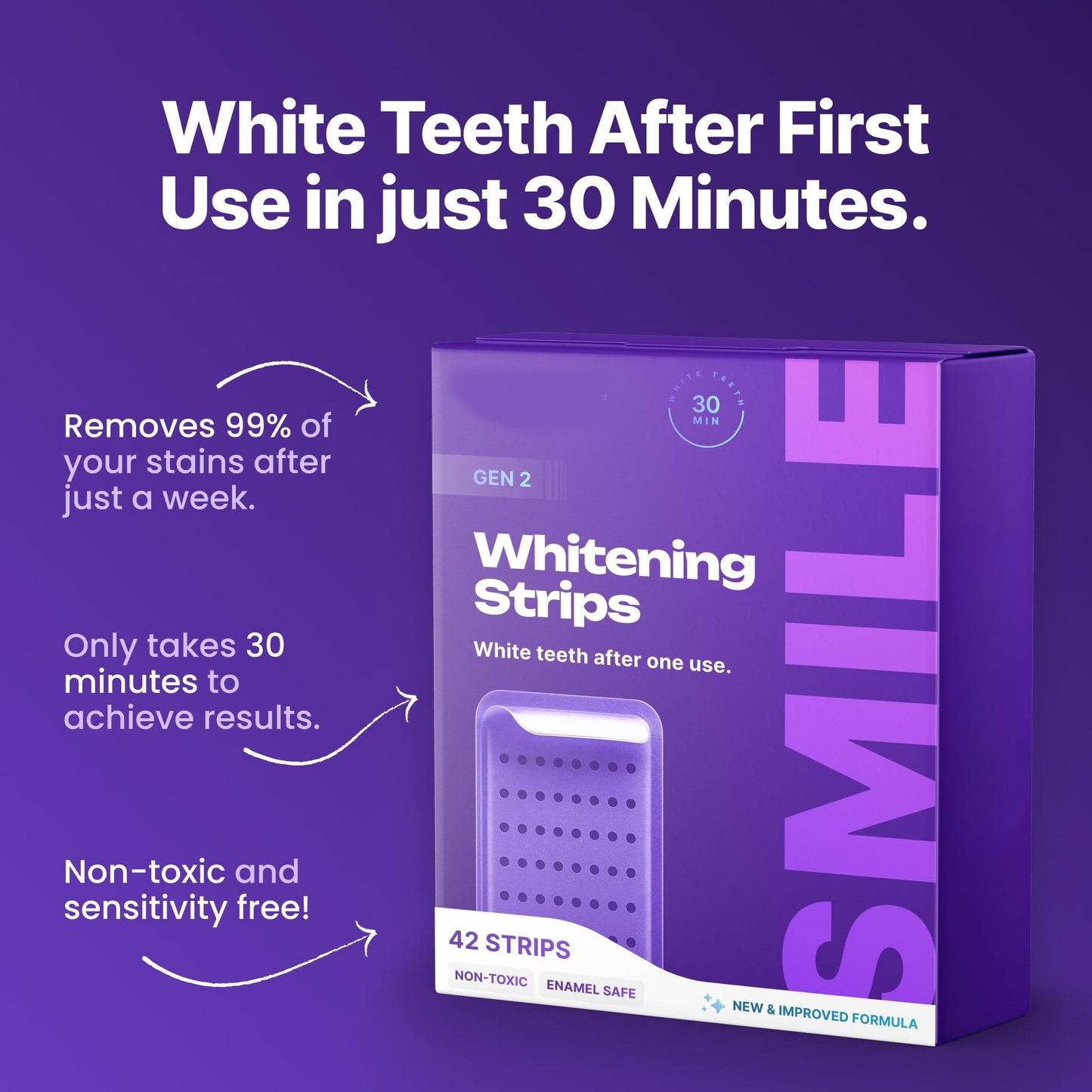 Purple Teeth Whitening Strips