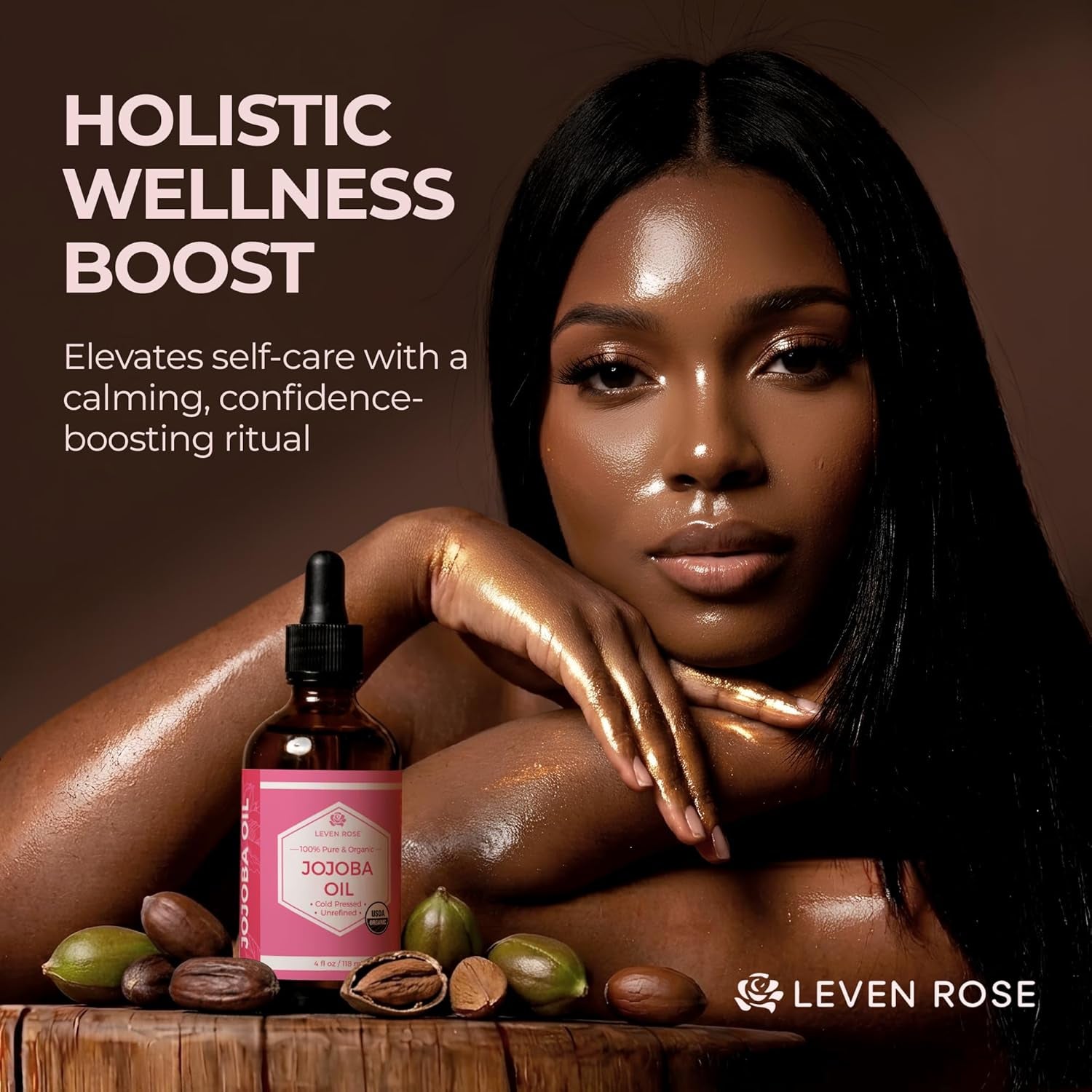 Jojoba Oil Organic, Pure Cold Pressed Natural Unrefined Moisturizer for Skin Hair and Nails 4 Oz